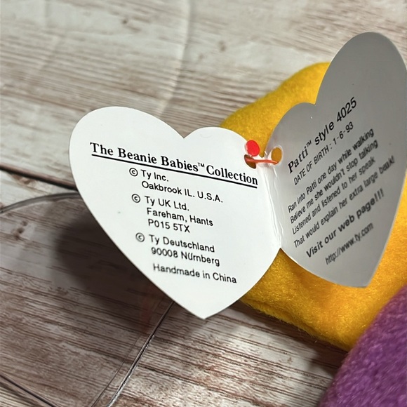 RARE Patti the Platypus Ty Original Beanie Baby - Picture 9 of 9